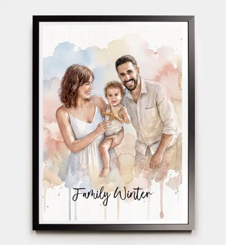 Watercolor Family