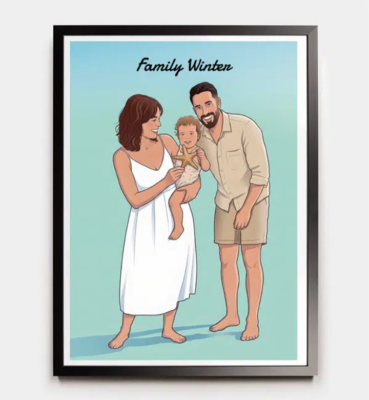 Flat Studio Drawing Family