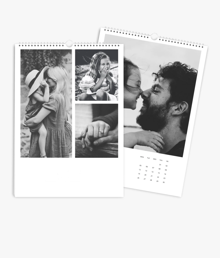 Wall calendar Black & White