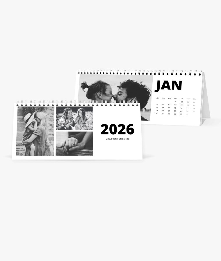 Desk calendar Black & White