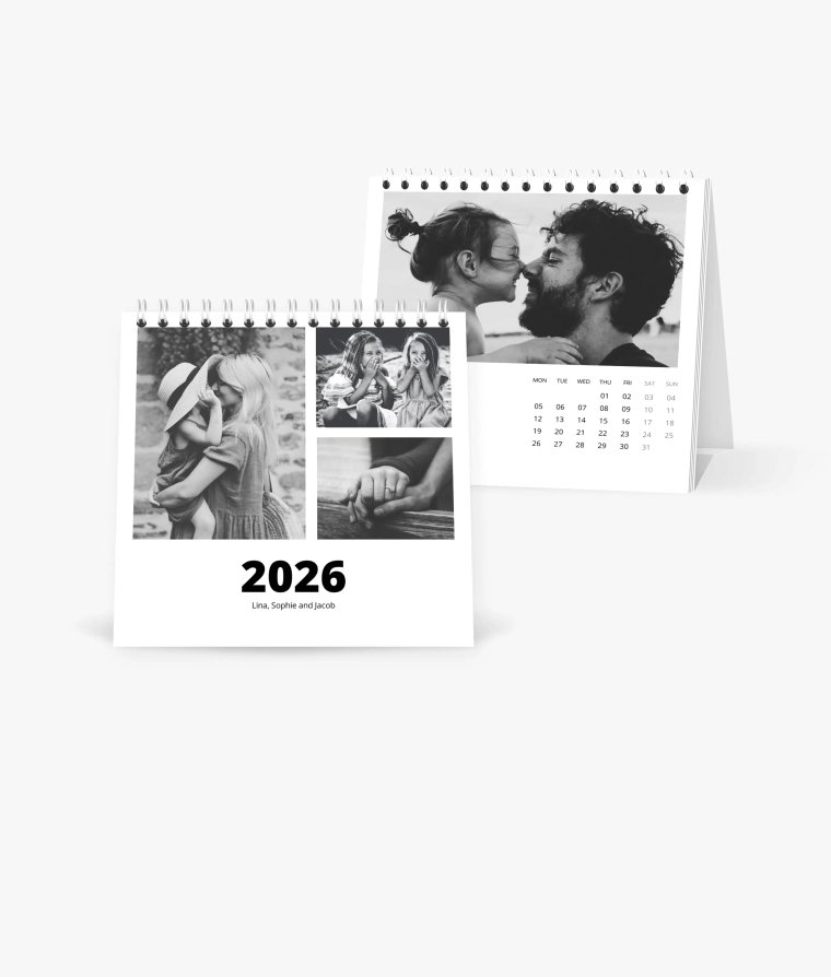 Desk calendar Black & White