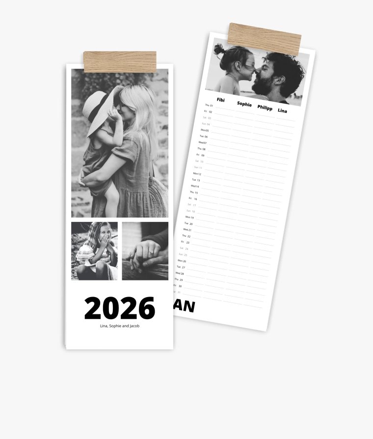 Family planner Black & White