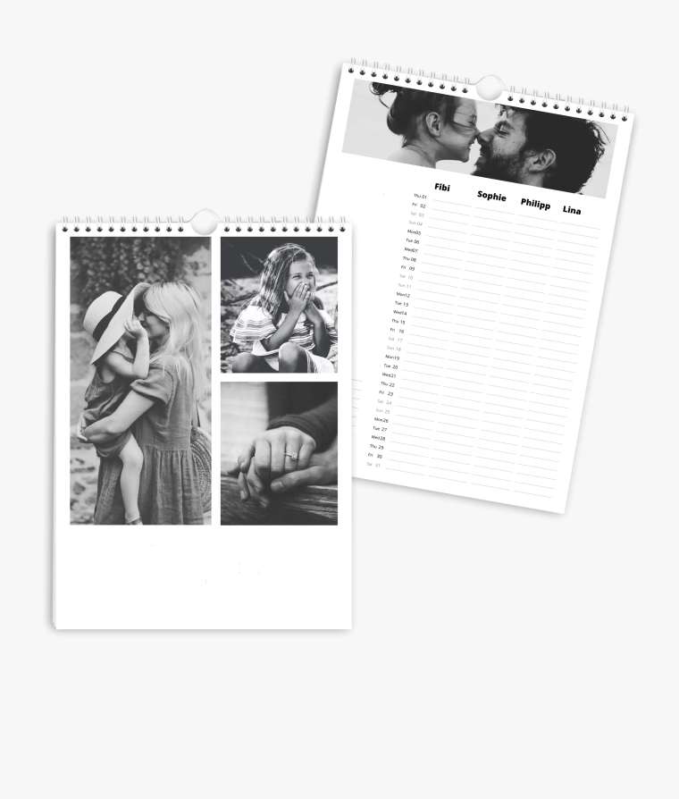 Family planner Black & White