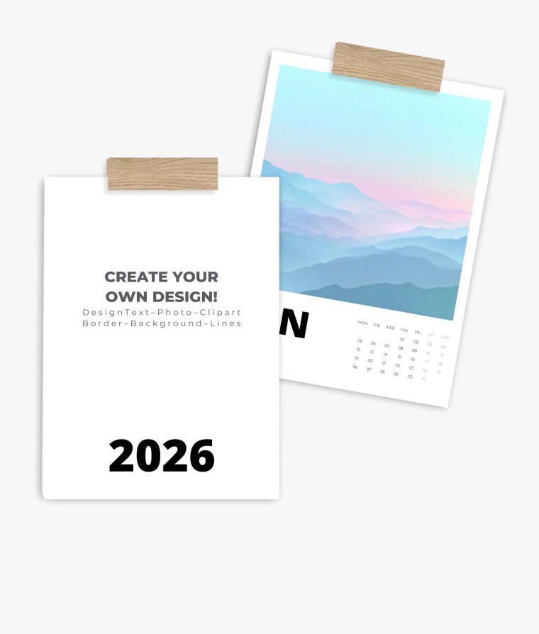 Wall calendar Modern Blanco
