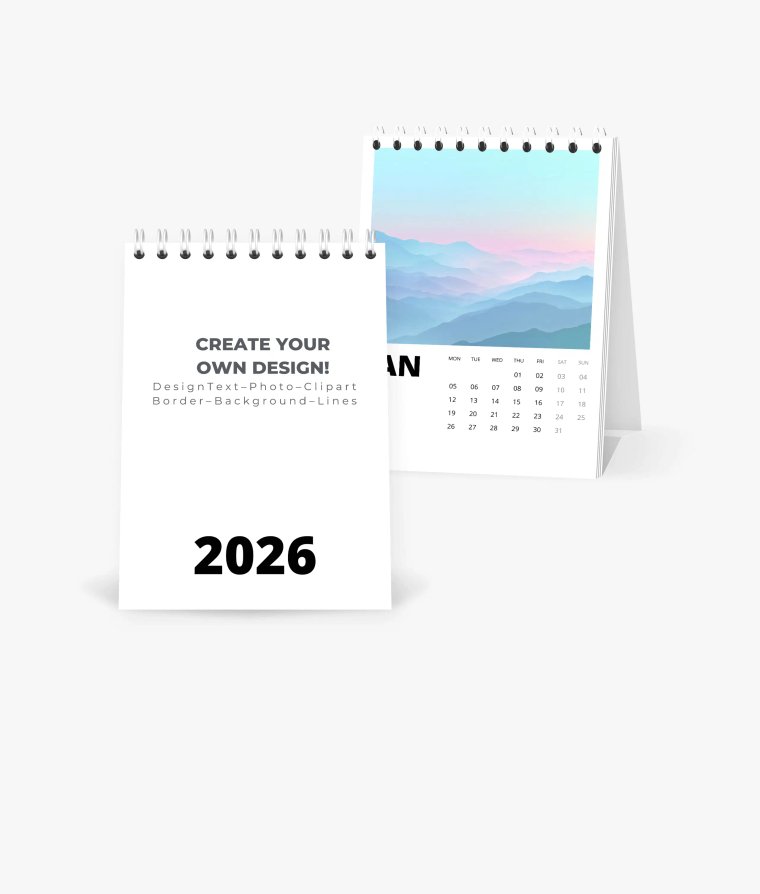 Desk calendar Modern Blanco