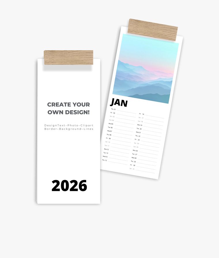 Vertical calendar Modern Blanco