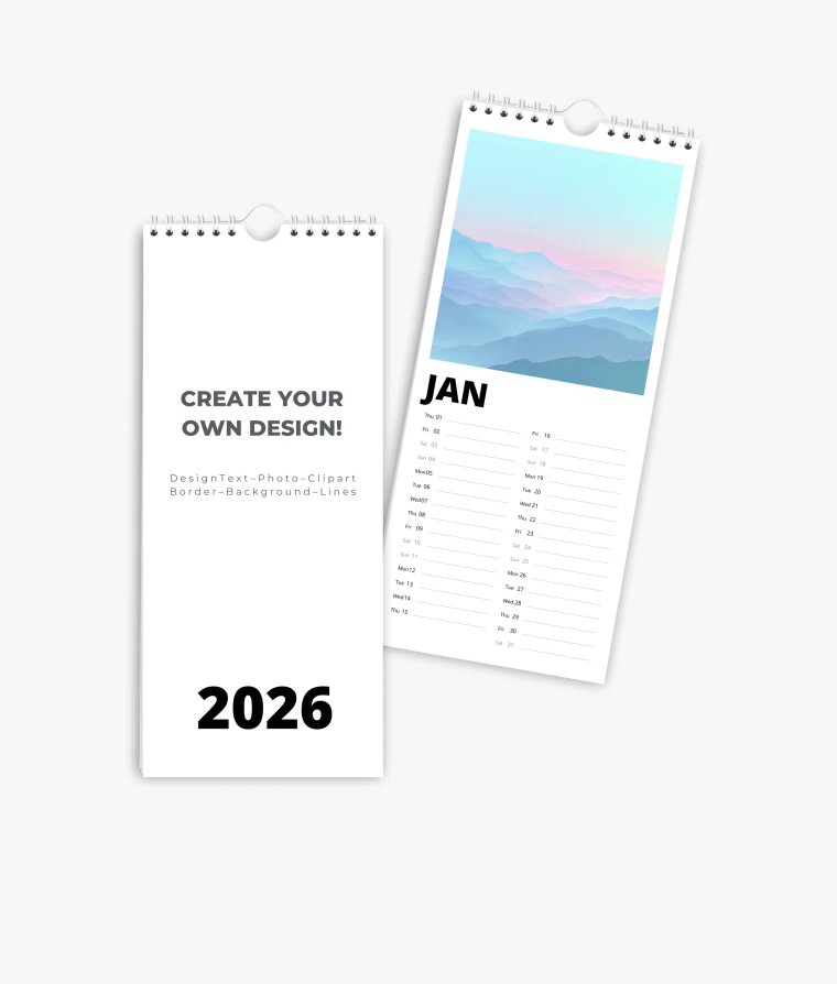 Vertical calendar Modern Blanco