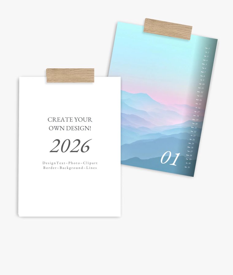 Wall calendar Simple Blanco