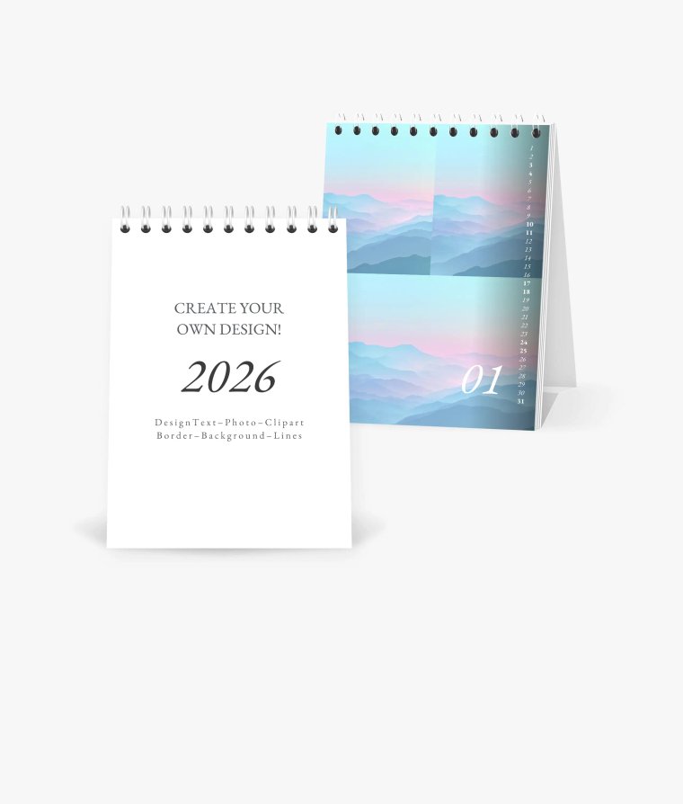 Desk calendar Simple Blanco