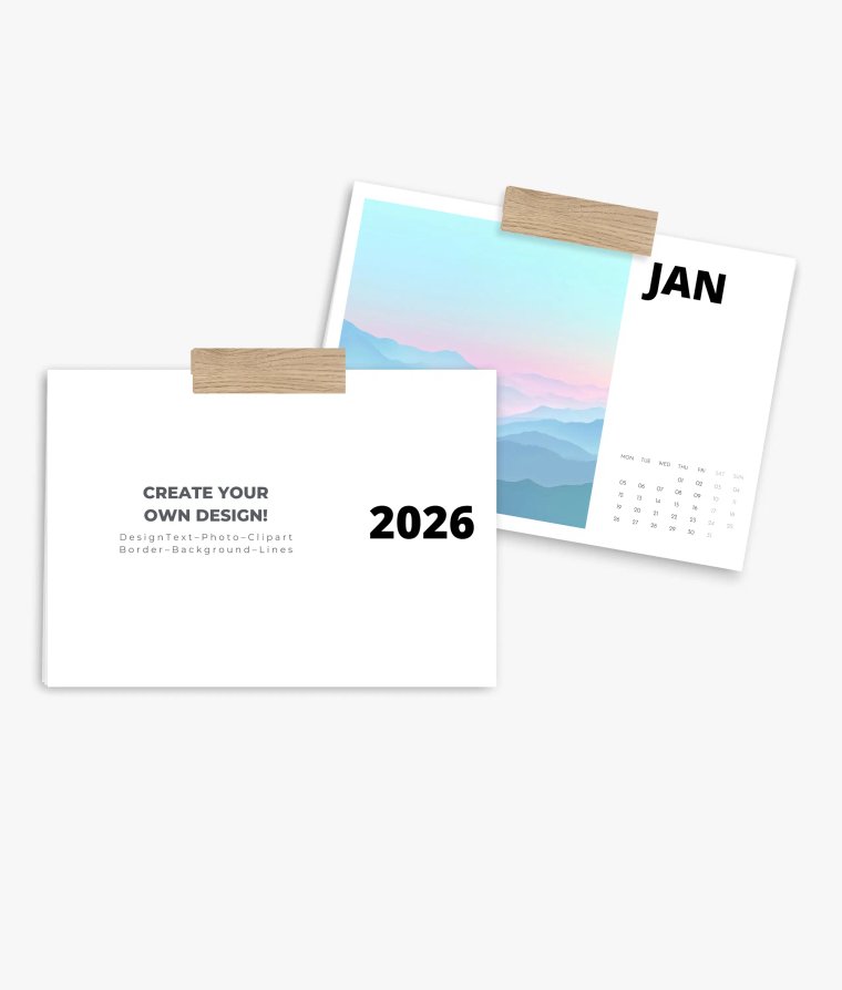 Wall calendar Modern Blanco