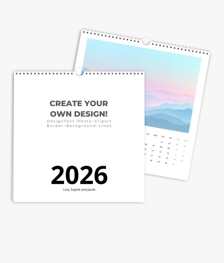 Wall calendar Modern Blanco
