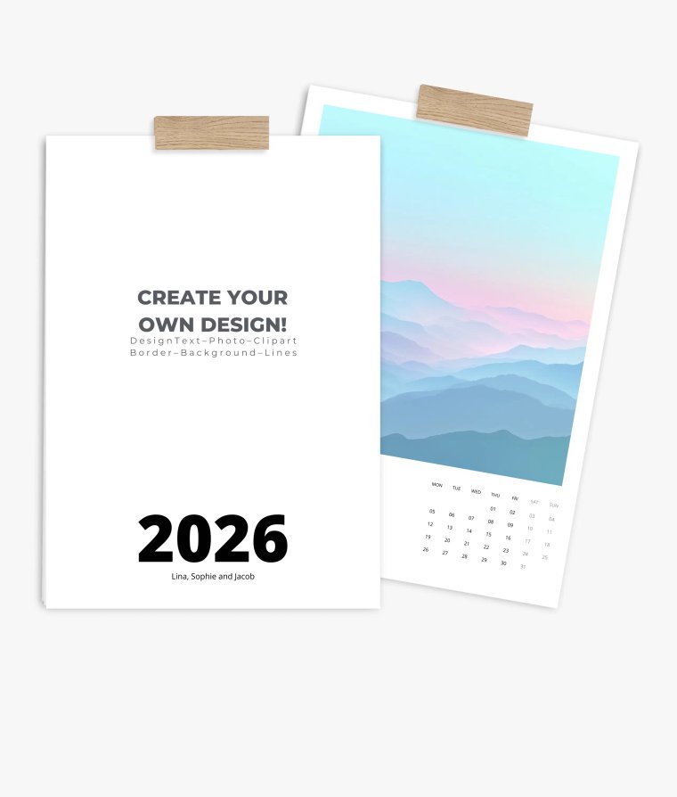 Wall calendar Modern Blanco