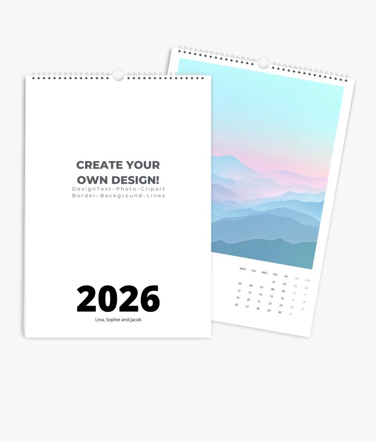 Wall calendar Modern Blanco