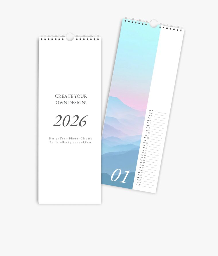 Vertical calendar Simple Blanco