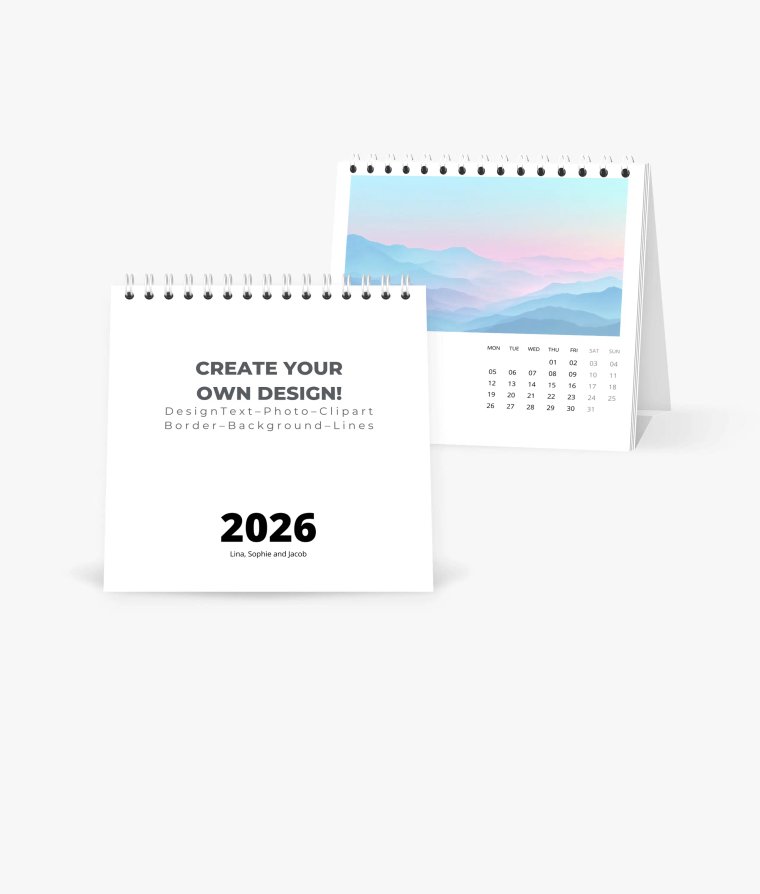 Desk calendar Modern Blanco