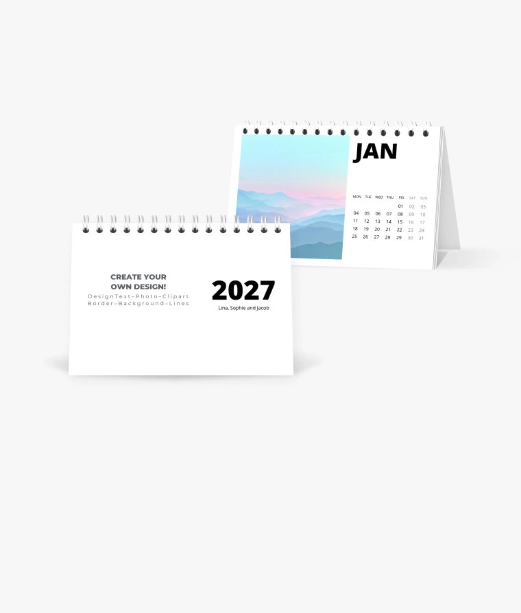 Desk calendar Modern Blanco