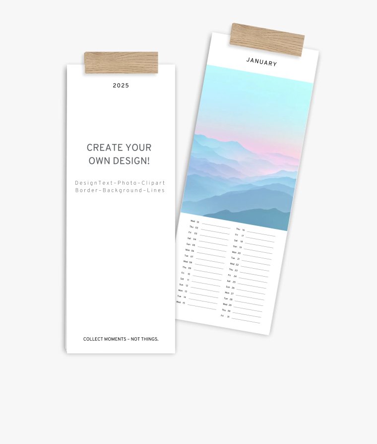 Vertical calendar Plain Blanco