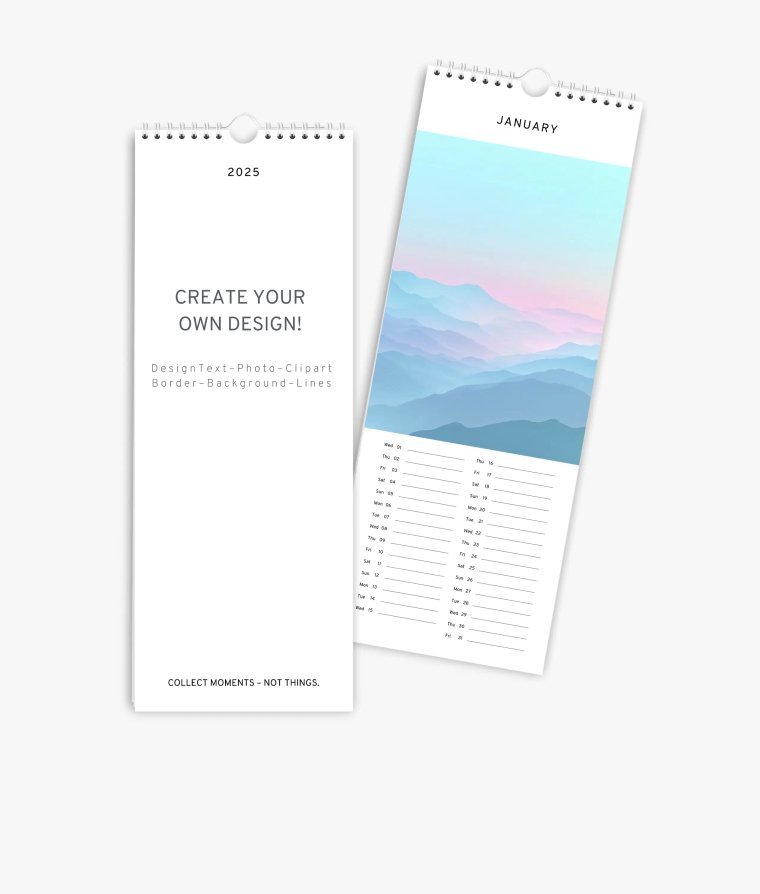 Vertical calendar Plain Blanco