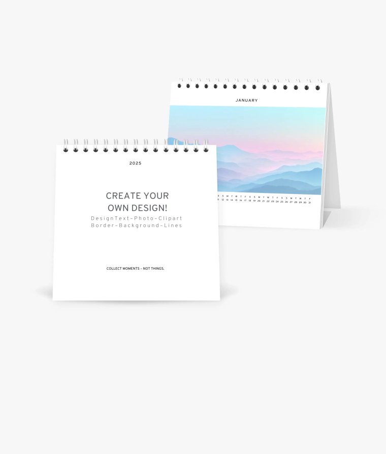 Desk calendar Plain Blanco
