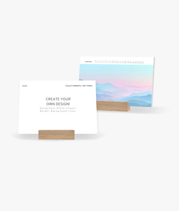 Desk calendar Plain Blanco
