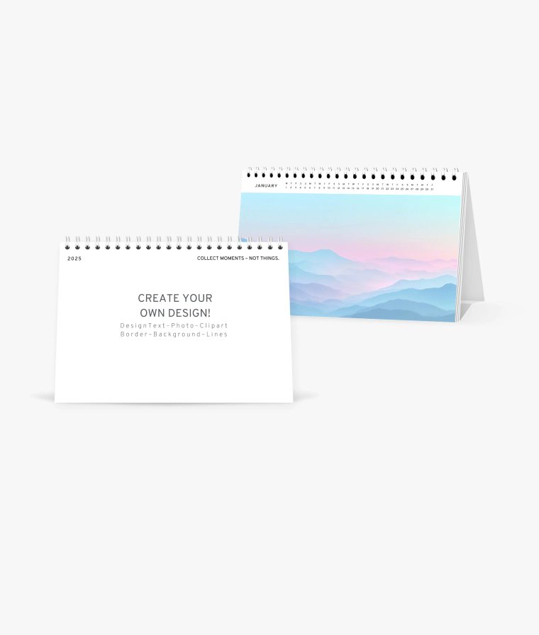 Desk calendar Plain Blanco