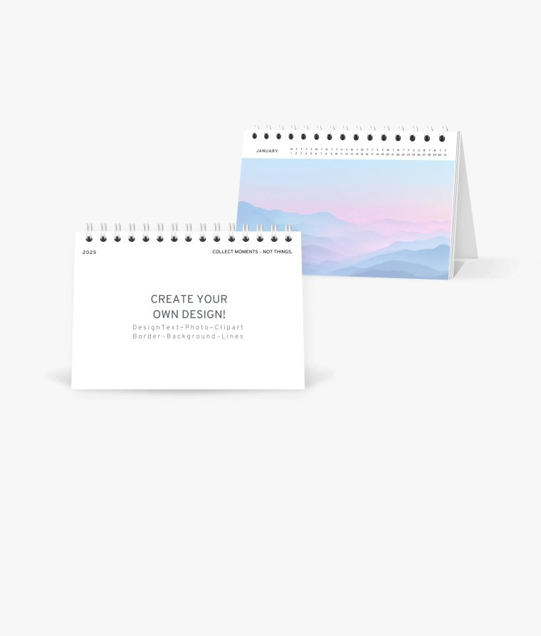 Desk calendar Plain Blanco