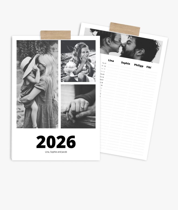 Family planner Black & White