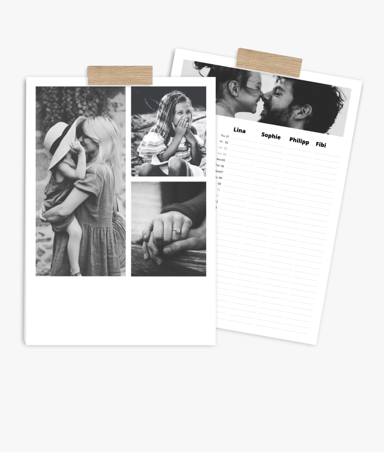 Family planner Black & White