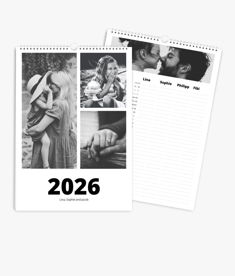 Family planner Black & White