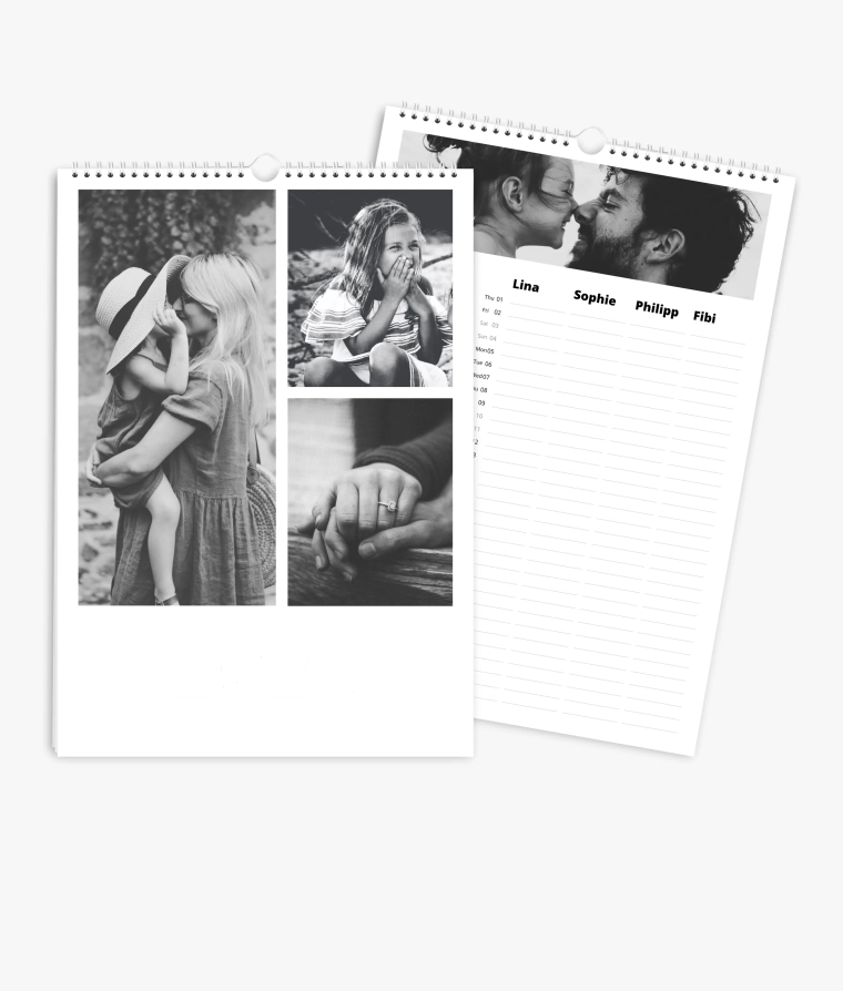 Family planner Black & White