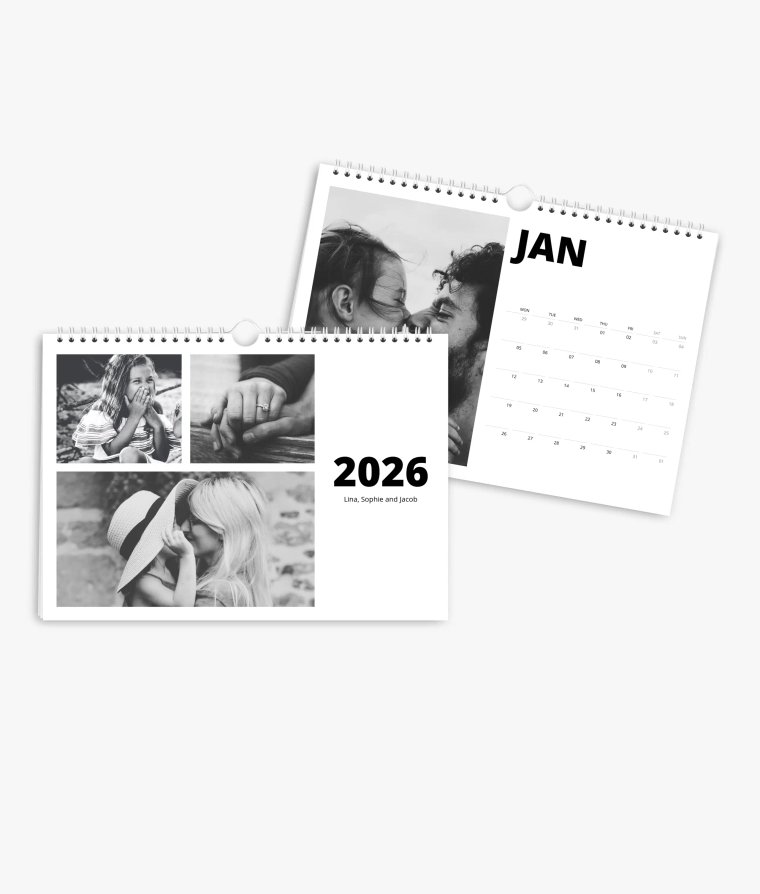 Appointment calendar Black & White