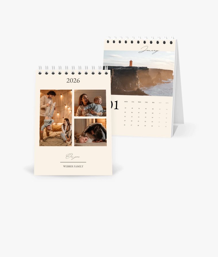 Desk calendar Golden