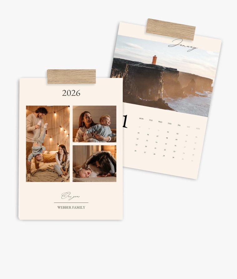 Wall calendar Golden