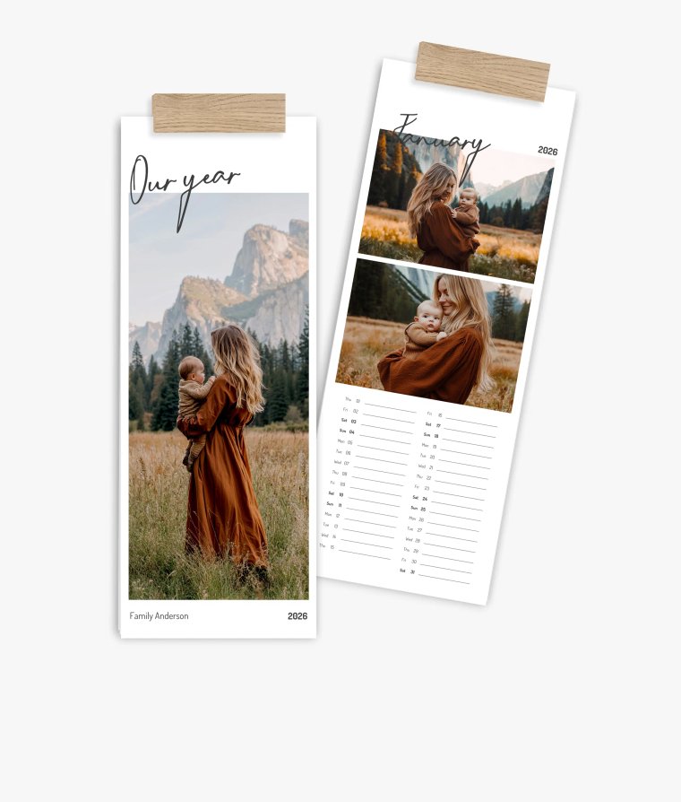 Vertical calendar Year of Highlights