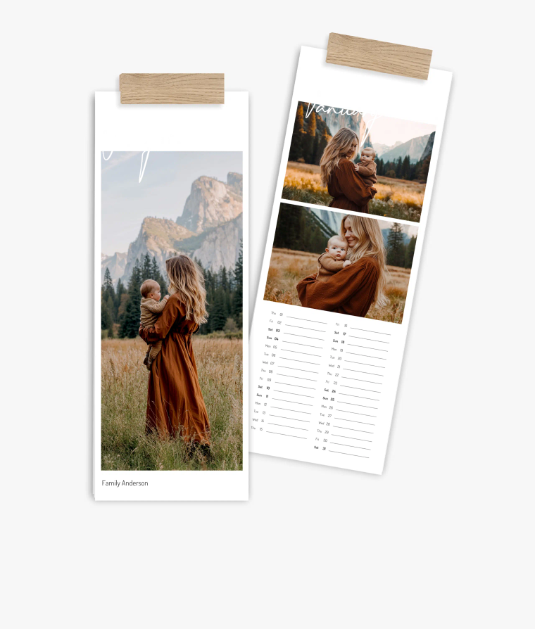 Vertical calendar Year of Highlights