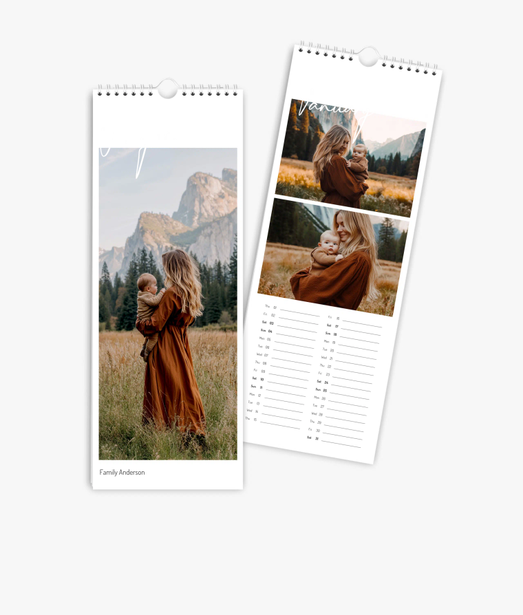 Vertical calendar Year of Highlights