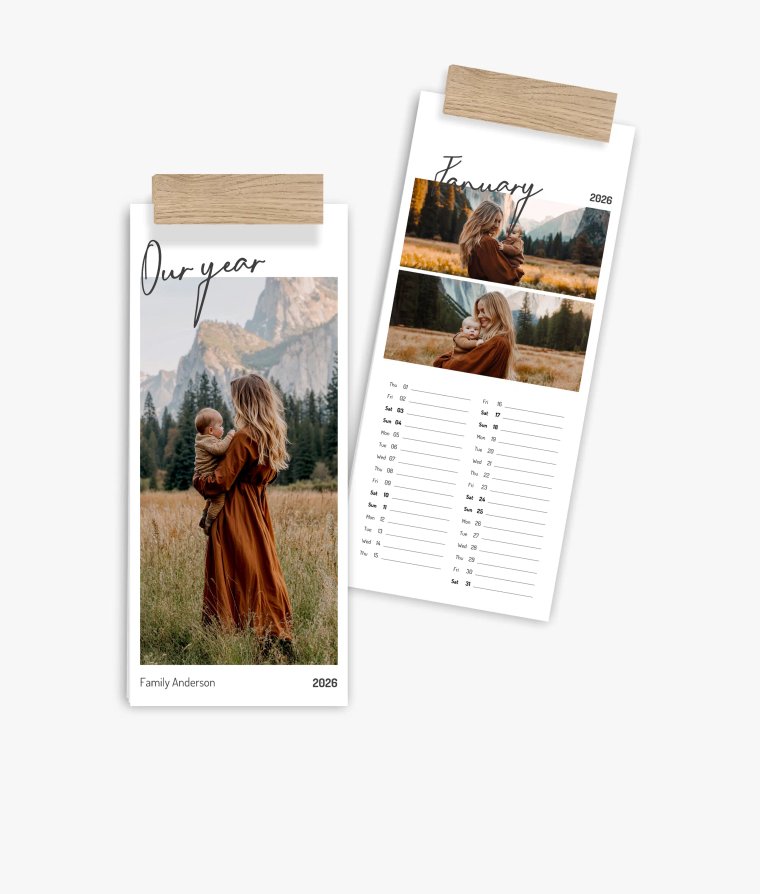 Vertical calendar Year of Highlights