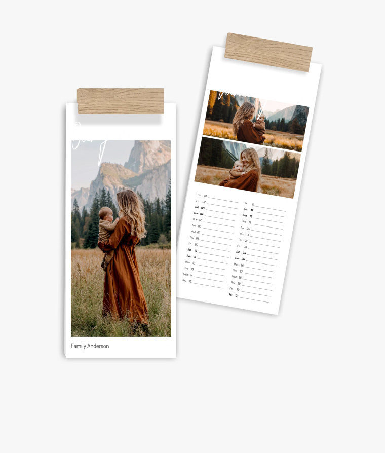 Vertical calendar Year of Highlights