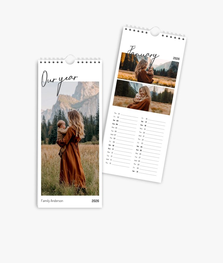 Vertical calendar Year of Highlights