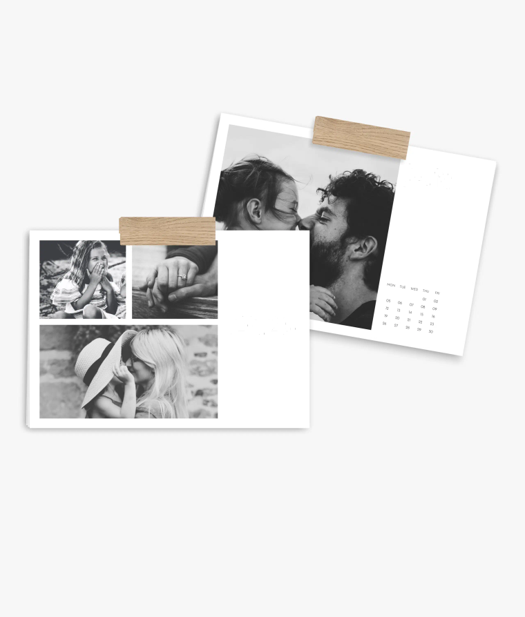 Wall calendar Black & White