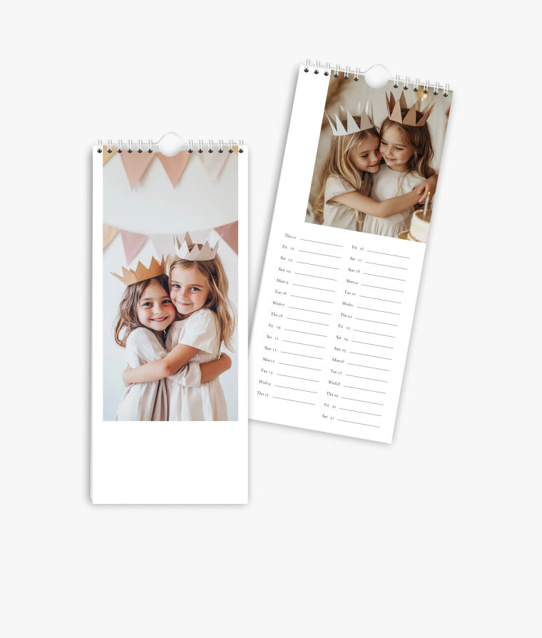 Vertical calendar Best Memories