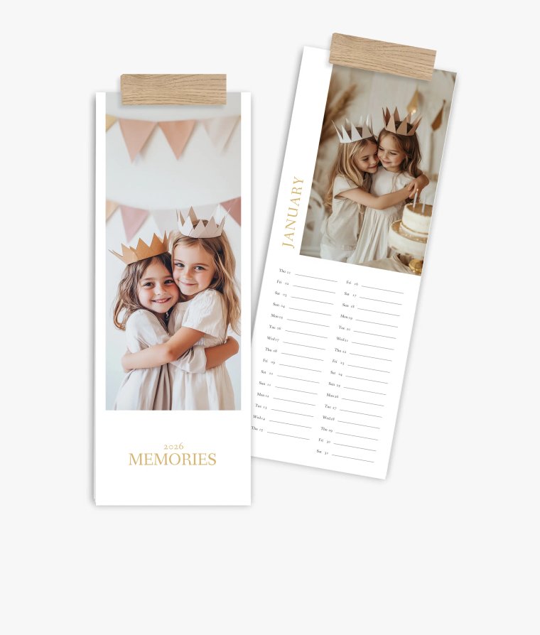 Vertical calendar Best Memories
