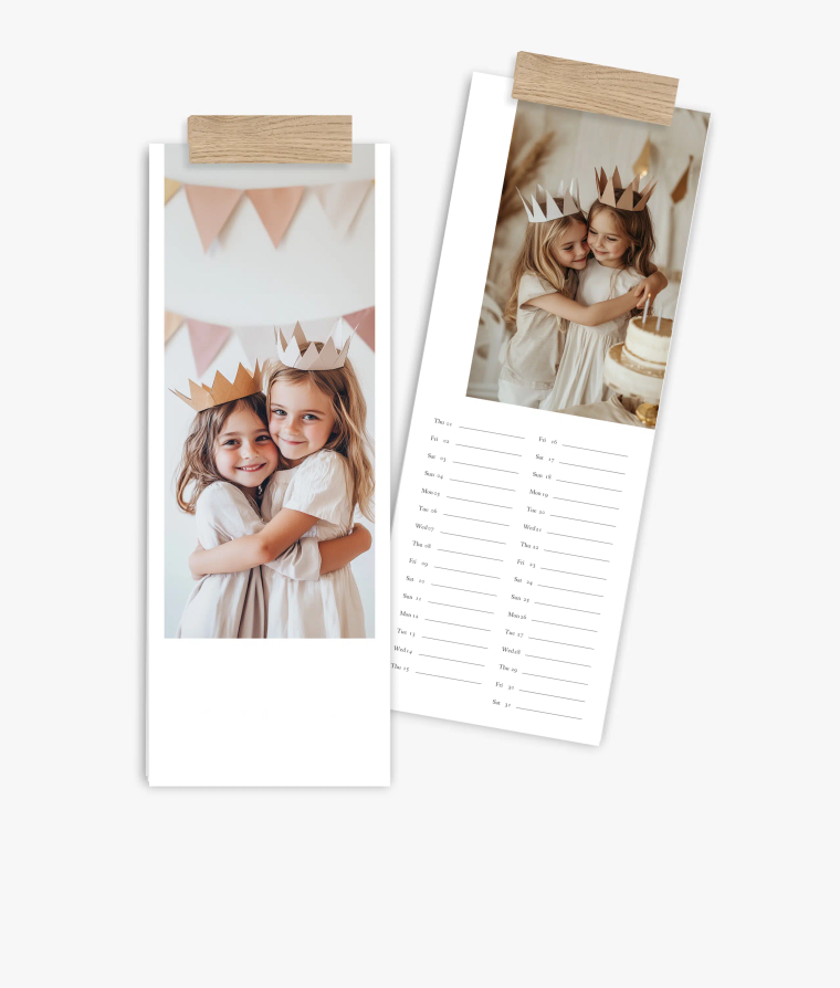 Vertical calendar Best Memories