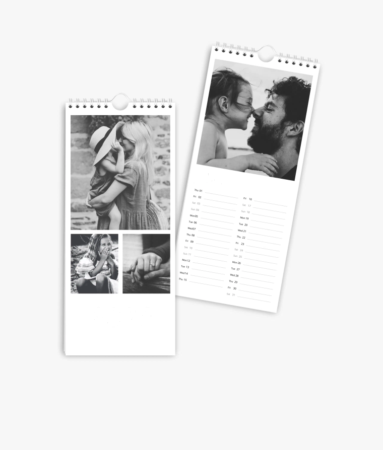 Vertical calendar Black & White