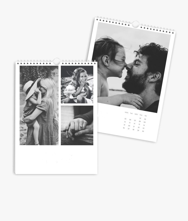 Wall calendar Black & White