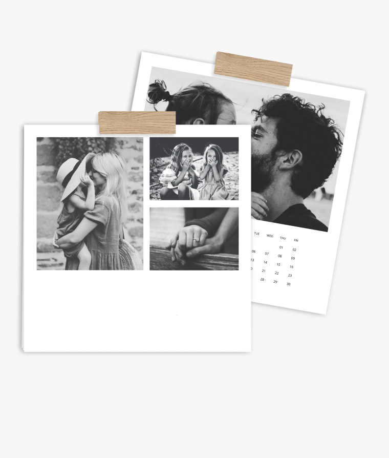 Wall calendar Black & White