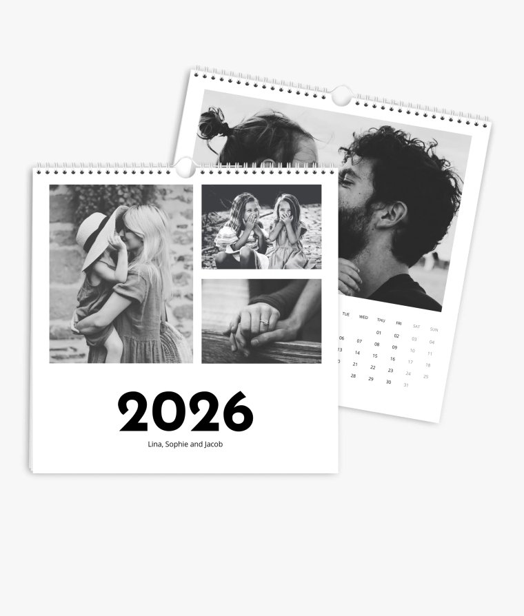 Wall calendar Black & White
