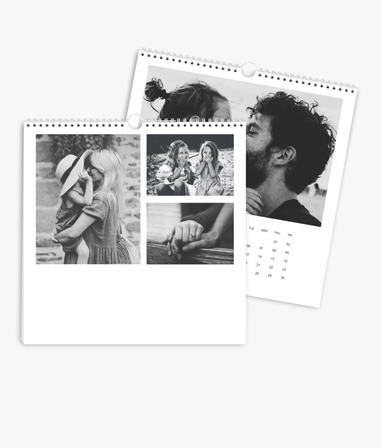 Wall calendar Black & White