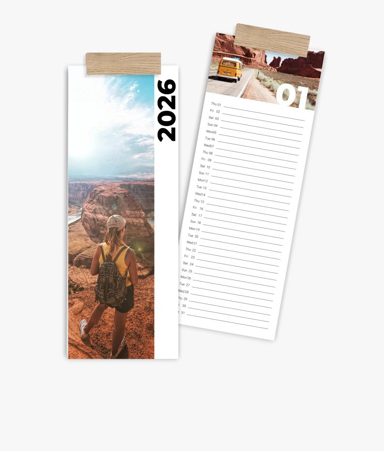 Vertical calendar Road Trip