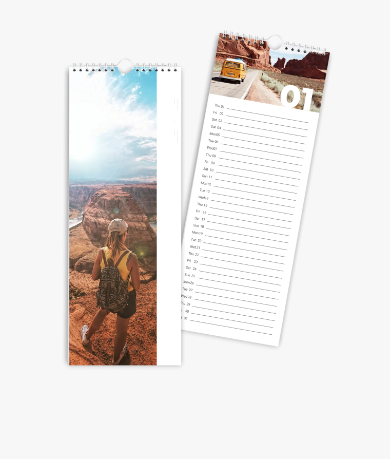 Vertical calendar Road Trip